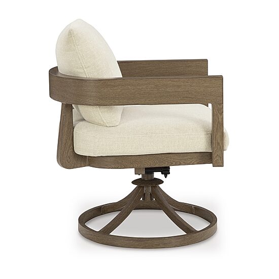 Signature Design by Ashley Severn Outdoor Swivel Dining Chair with Cushion (Set of 2)