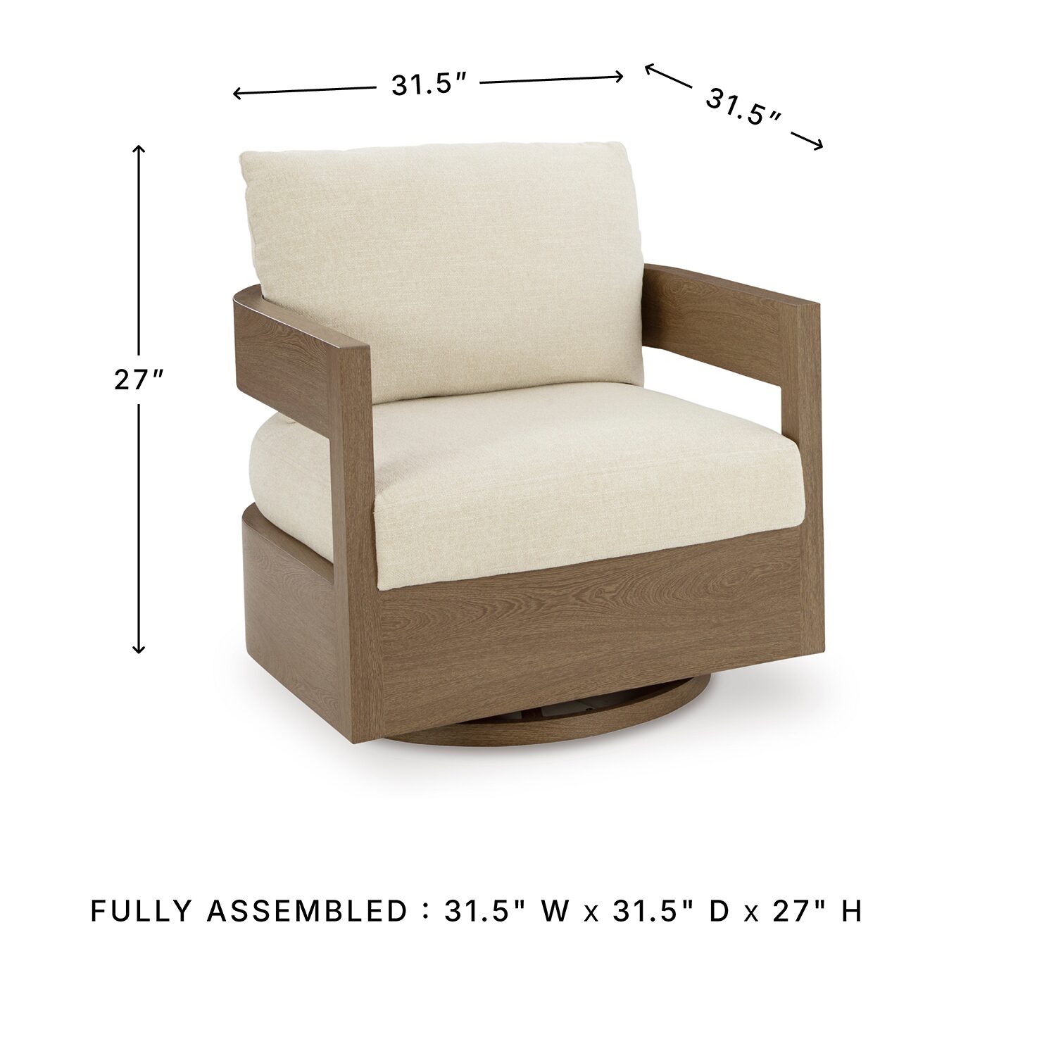 Signature Design by Ashley Severn Outdoor Swivel Glider Chair with Cushion