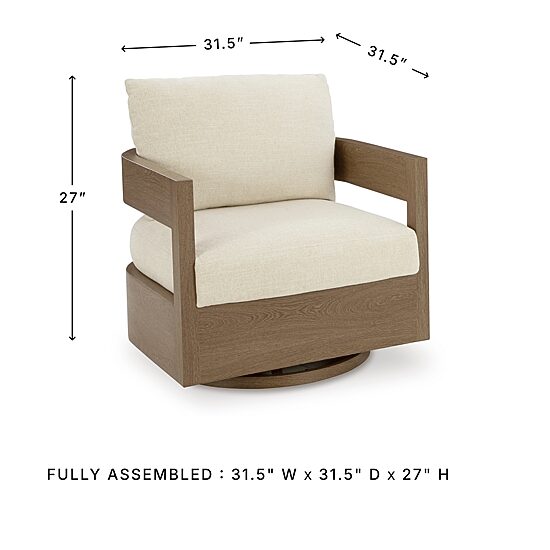 Signature Design by Ashley Severn Outdoor Swivel Glider Chair with Cushion