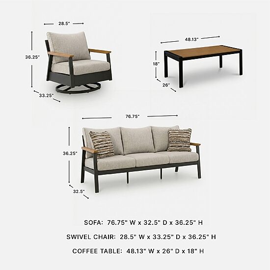 Signature Design by Ashley Carmel 4-Piece Outdoor Conversation Set