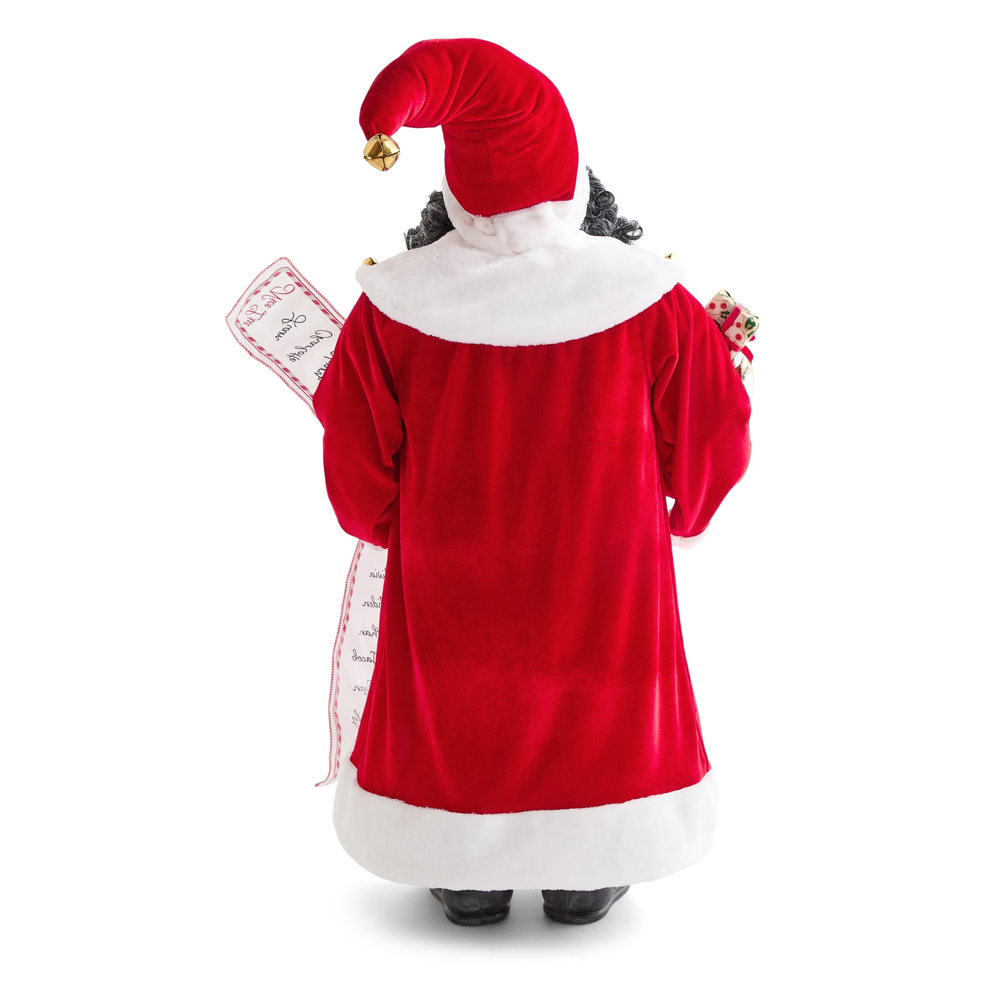 North Pole Trading Co. African American 36" List Christmas Santa Figurine