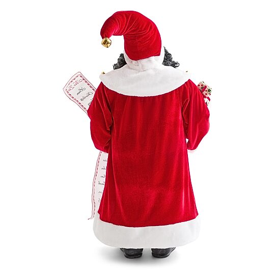 North Pole Trading Co. African American 36" List Christmas Santa Figurine