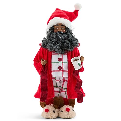 North Pole Trading Co . Christmas Santa Figurine In Red