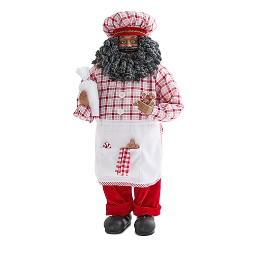 North Pole Trading Co . Christmas Santa Figurine In Red
