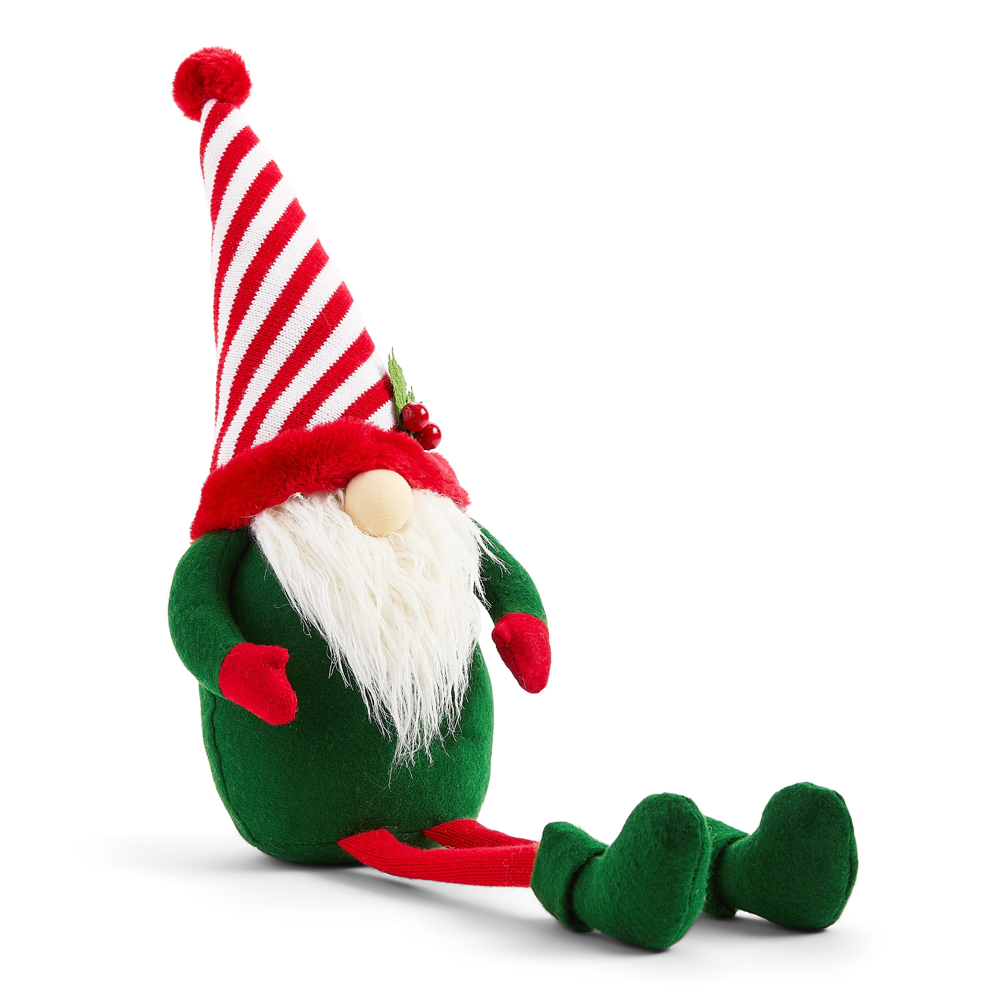 North Pole Trading Co. 25 Lg Stripe Hat Christmas Gnome