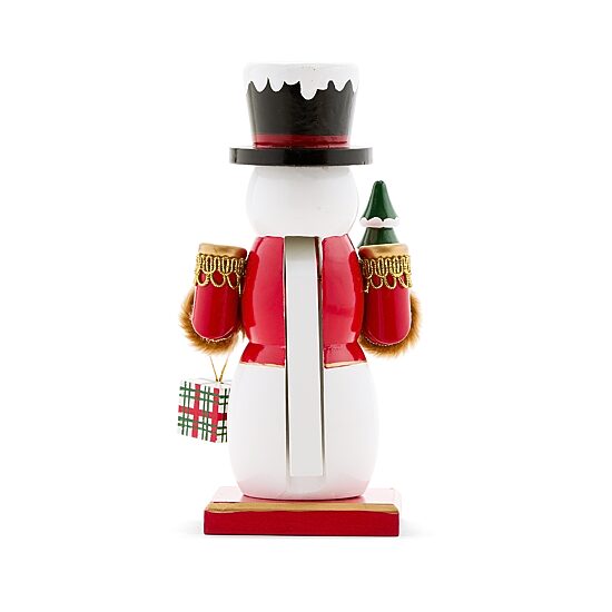 North Pole Trading Co. 7" Snowman Wood Christmas Nutcracker