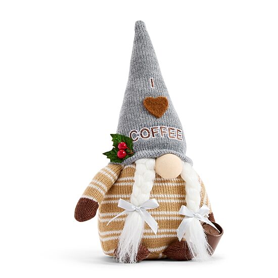 North Pole Trading Co. 12" Coffee Christmas Gnome