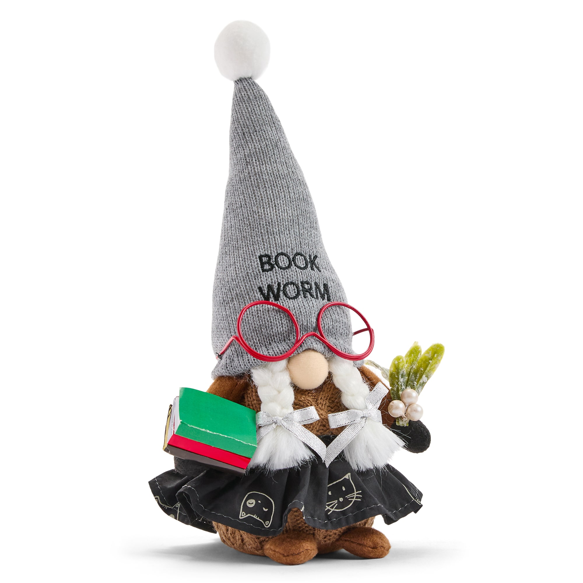 North Pole Trading Co. 12 Sm Gnome Bookworm Christmas Gnome