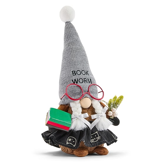 North Pole Trading Co. 12" Bookworm Christmas Gnome