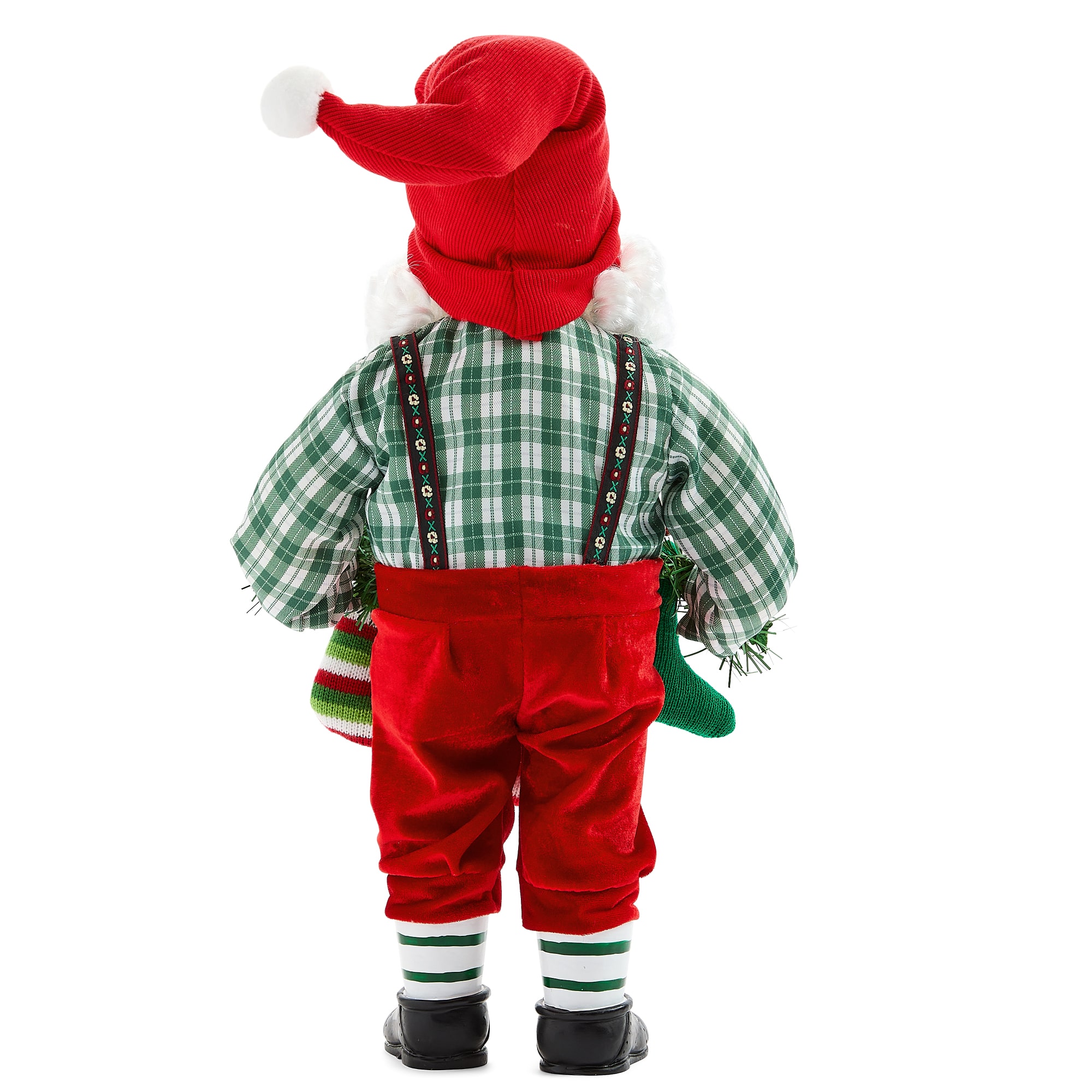 North Pole Trading Co. 18" Suspenders Christmas Santa Figurine