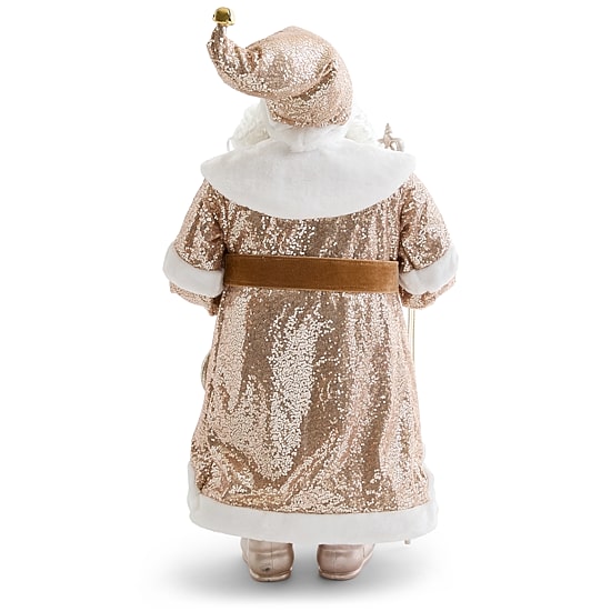 North Pole Trading Co. 36" Gold Sequin Christmas Santa Figurine