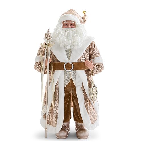 North Pole Trading Co . Christmas Santa Figurine In Red
