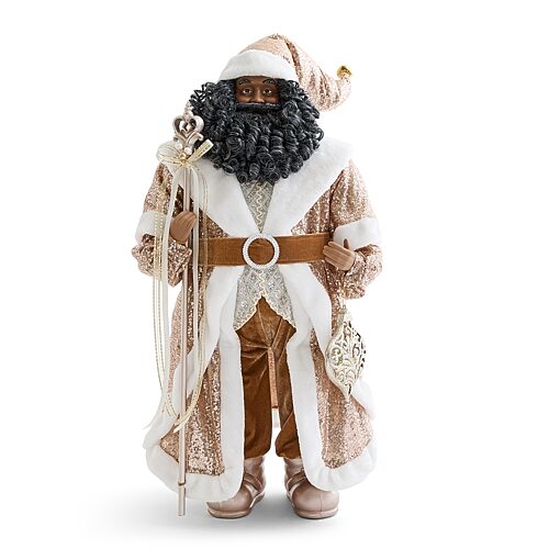 North Pole Trading Co . Christmas Santa Figurine In Red