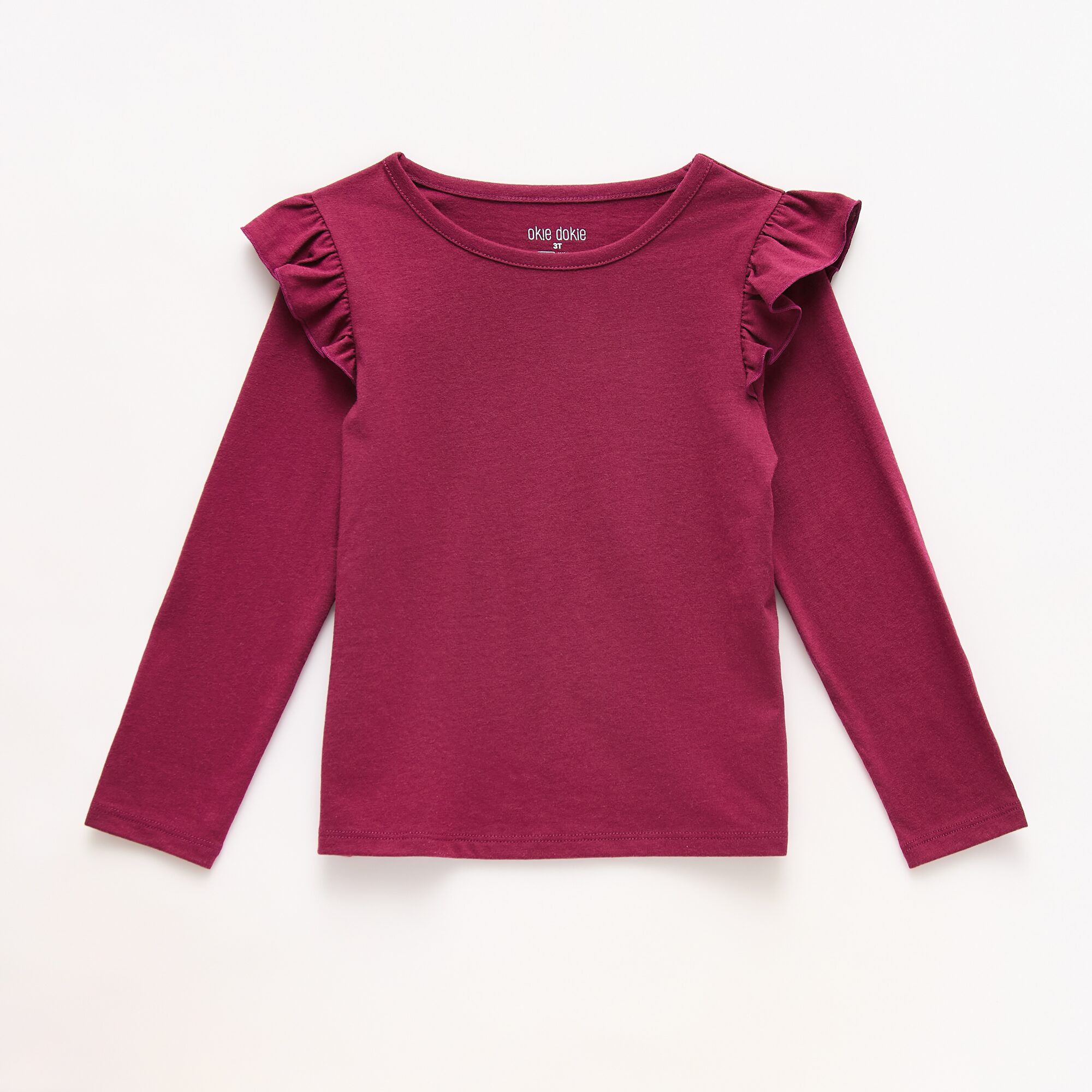 Okie Dokie Toddler & Little Girls Round Neck Long Sleeve T-Shirt