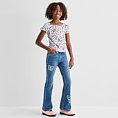 Thereabouts Little & Big Kid Girls Low Rise Flare Leg Jean