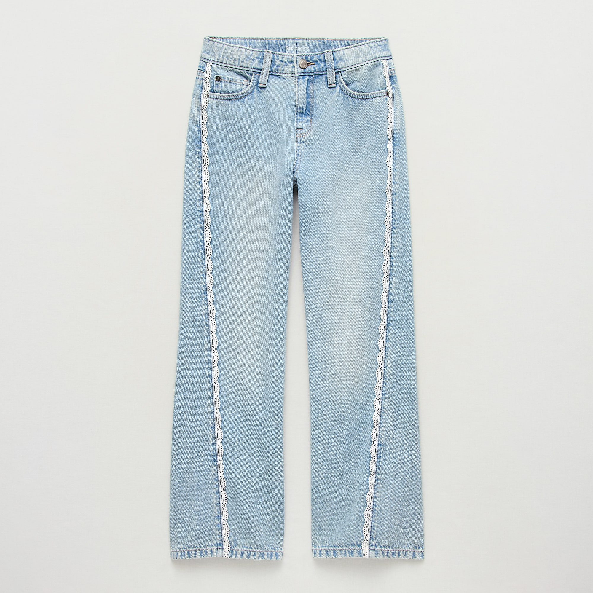 Thereabouts Little & Big Kid Girls Mid Rise Wide Leg Jean