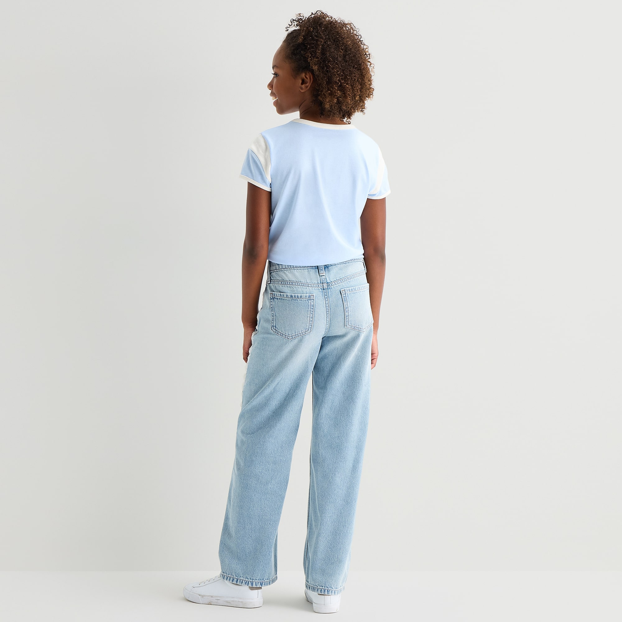 Thereabouts Little & Big Kid Girls Mid Rise Wide Leg Jean