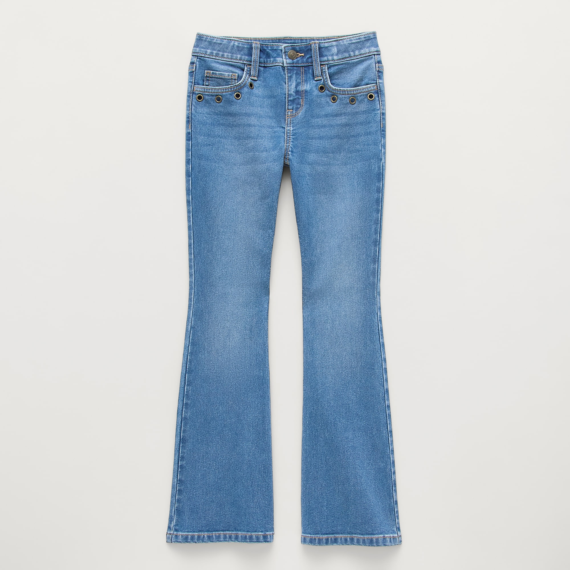 Thereabouts Little & Big Kid Girls Mid Rise Flare Leg Jean