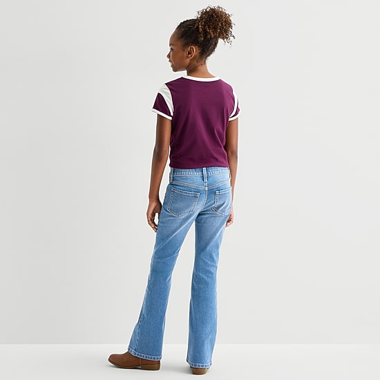 Thereabouts Little & Big Kid Girls Mid Rise Flare Leg Jean
