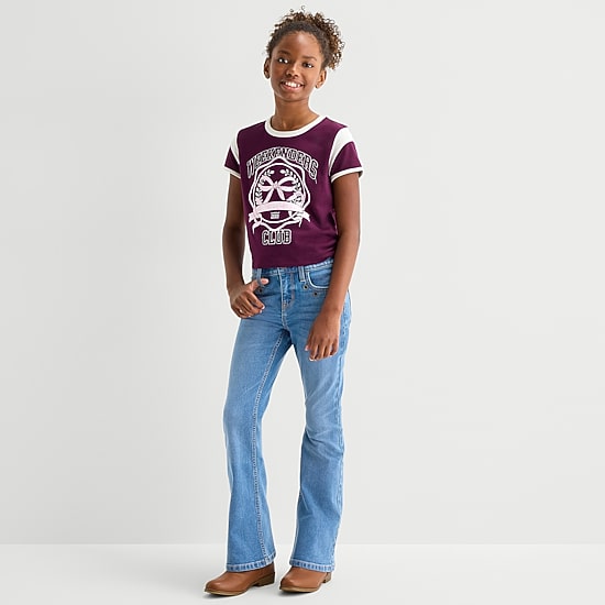Thereabouts Little & Big Kid Girls Mid Rise Flare Leg Jean