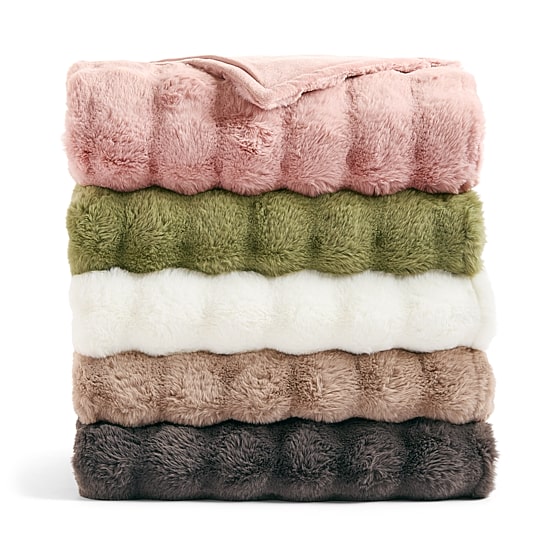 Regal Home Bubble Faux Fur 50x70 Washable Midweight Throw