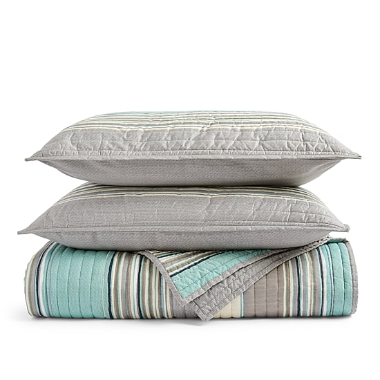 Home Expressions Reagan 3-pc. Stripes Quilt Set