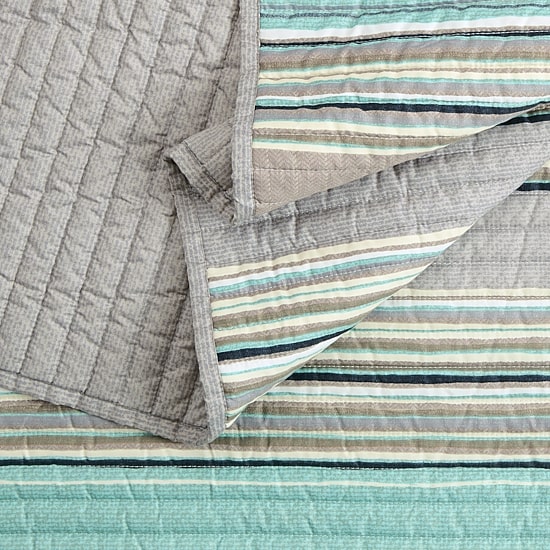Home Expressions Reagan 3-pc. Stripes Quilt Set