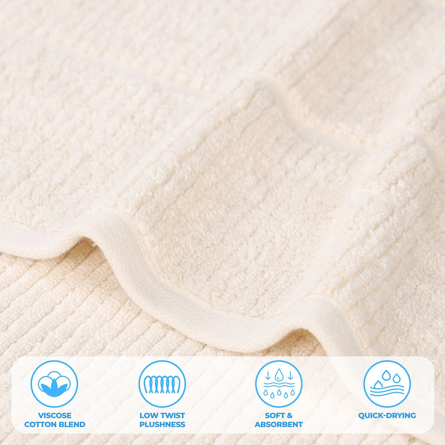 SUPERIOR® Milo Smart Twist Viscose Cotton Blend -pc. Quick Dry Bath Towel Set