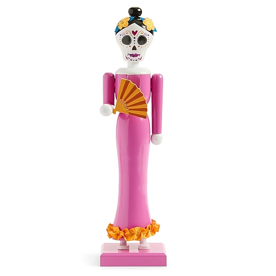 Layerings 14" Day Of The Dead Girl Wood Nutcracker