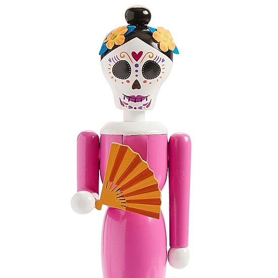 Layerings 14" Day Of The Dead Girl Wood Nutcracker