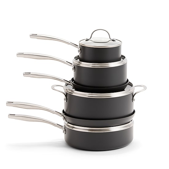 Cooks Hard Anodized Titanium Ceramic 10-pc. Cookware Set