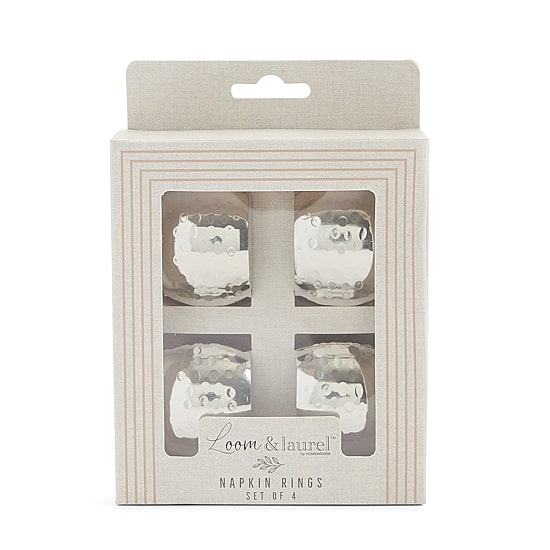 Homewear Hammered 4-pc. Napkin Rings