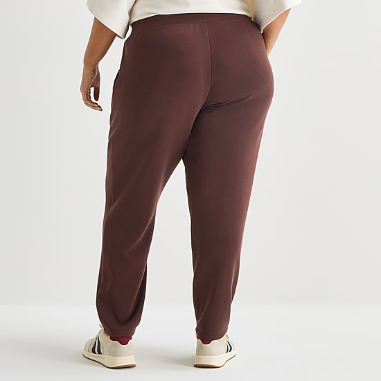 Stylus Womens Plus Tapered High Rise Lounge Pant