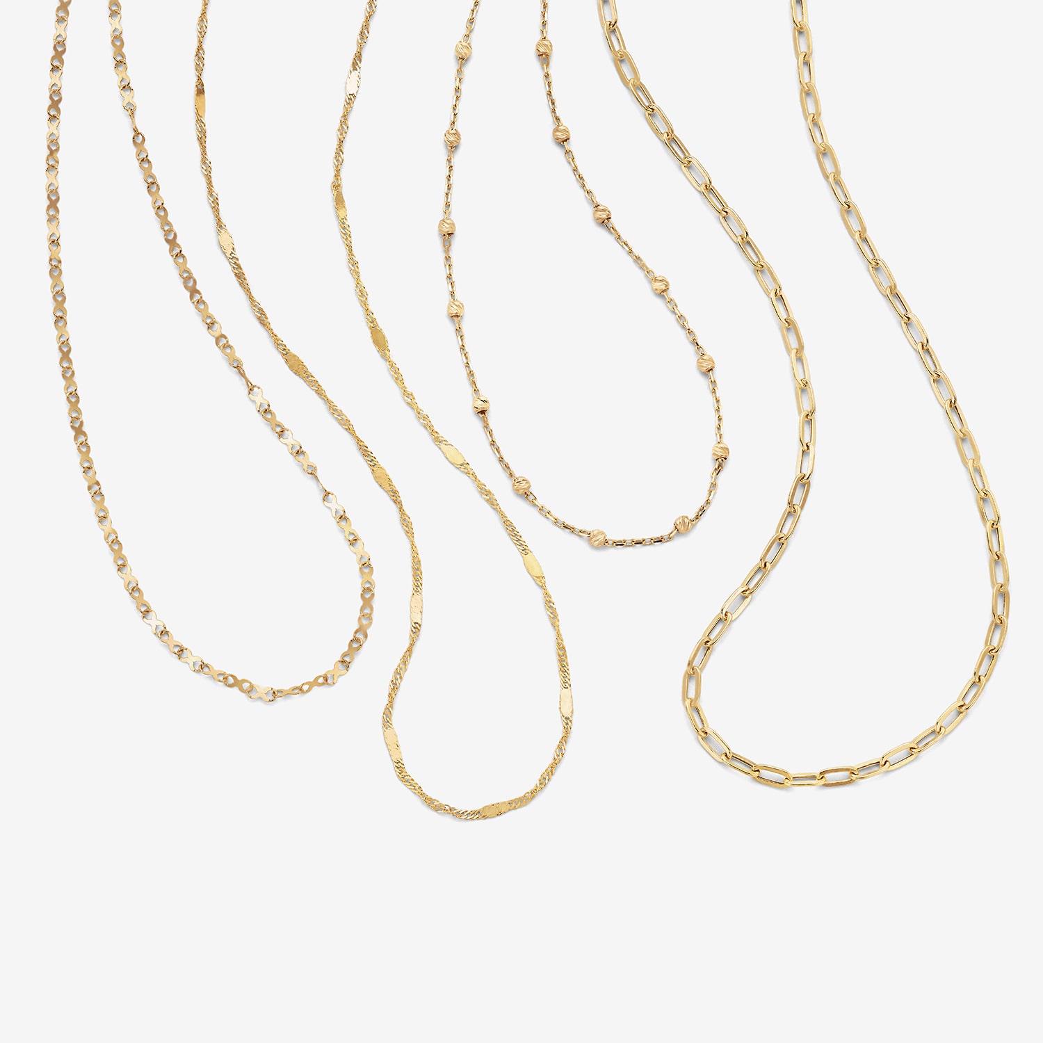 Womens 10K Gold 18 Inch Chain Necklace