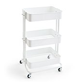 AEROPOSTALE 3 Tier Rolling White Utility Cart