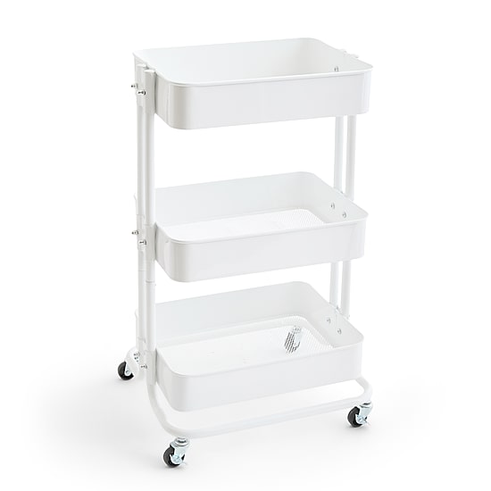AEROPOSTALE 3 Tier Rolling White Utility Cart