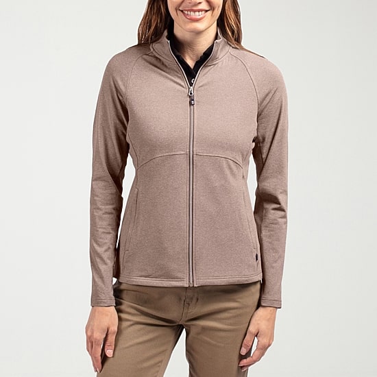 CUTTER & BUCK® Womens Mock Neck Long Sleeve Quarter-Zip Pullover