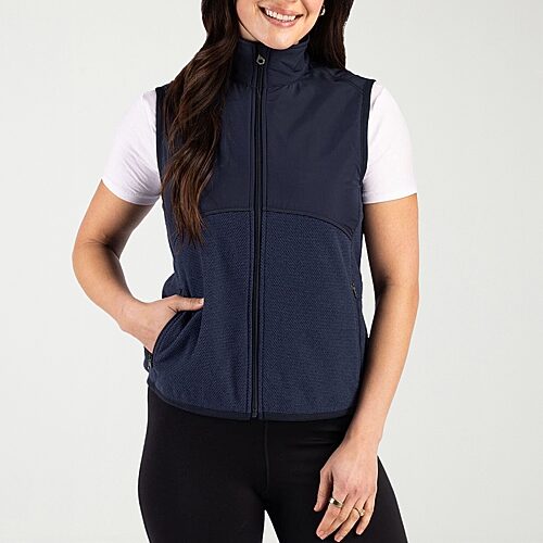 Cutter & Buck Fleece Vest In Blue