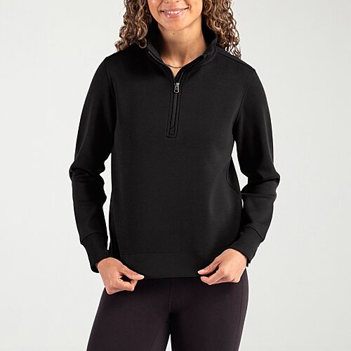 Cutter & Buck Women's Roam Epic Versatility Recycled Quarter Zip Pullover - Black