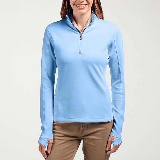 CUTTER & BUCK® Womens Mock Neck Long Sleeve Quarter-Zip Pullover
