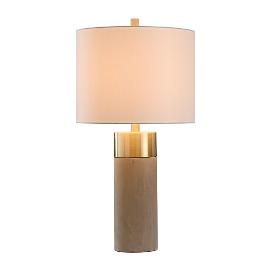 Stylecraft 14 W Brass & Natural Metal Table Lamp