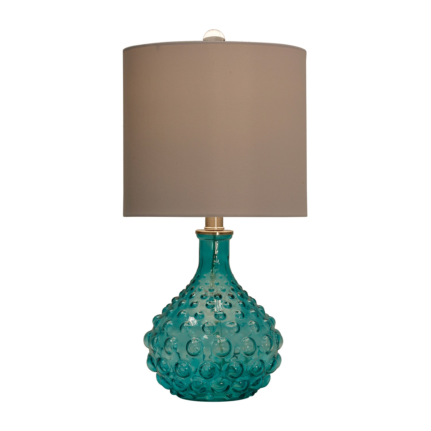 Stylecraft 10 W Blue & Off-White Glass Table Lamp