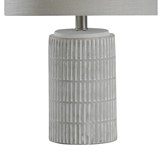 Stylecraft Joni Distressed Gray And White Steel Table Lamp