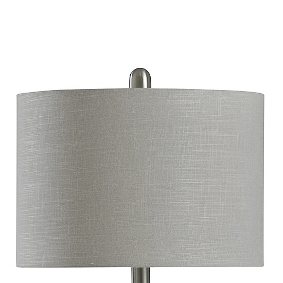 Stylecraft Joni Distressed Gray And White Steel Table Lamp