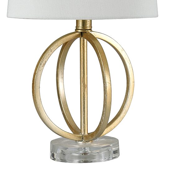 Stylecraft Flora 9.5 W Antique Gold Steel Table Lamp