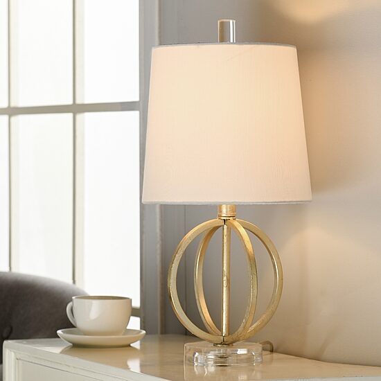 Stylecraft Flora 9.5 W Antique Gold Steel Table Lamp