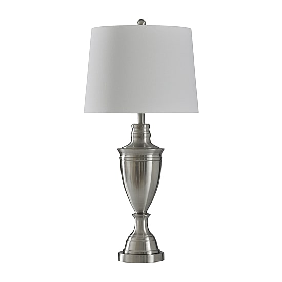 Stylecraft Transitional 15 W Silver Steel Table Lamp