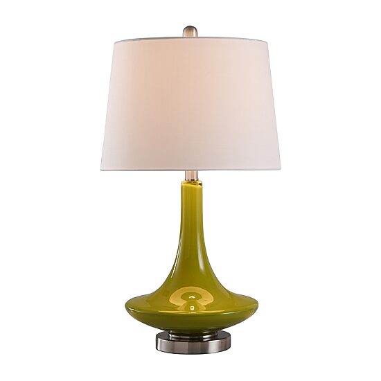 Stylecraft 14 W Green Glass Table Lamp