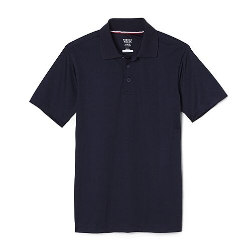 French Toast Little & Big Kid Boys Short Sleeve Regular Fit Moisture Wicking Polo Shirt, Small, Blue