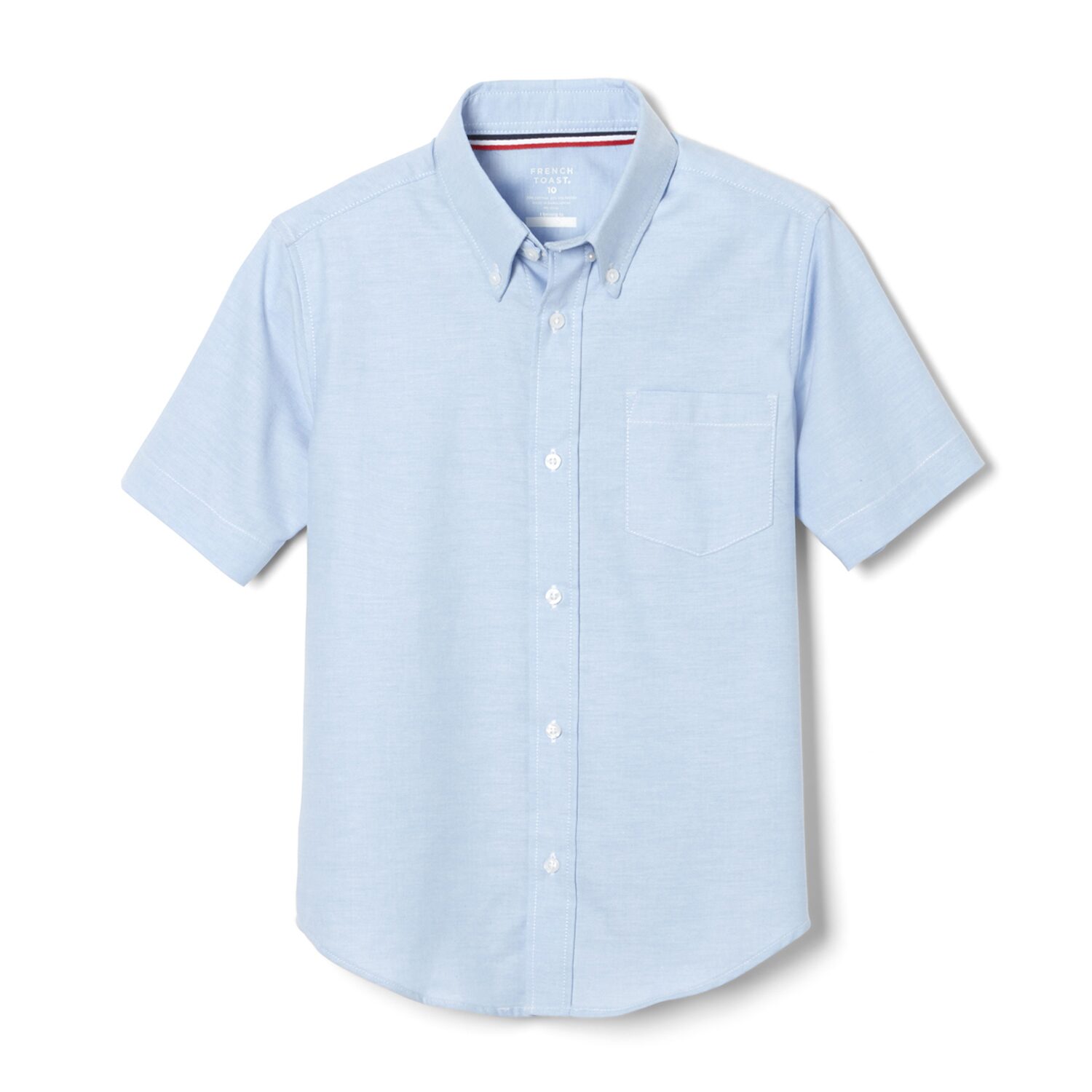 French Toast Little & Big Kid Boys Wrinkle Resistant Button Down Collar Short Sleeve Dress Shirt